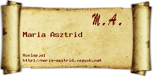 Maria Asztrid névjegykártya